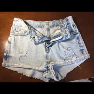Topshop Moto Hallie high waisted shorts